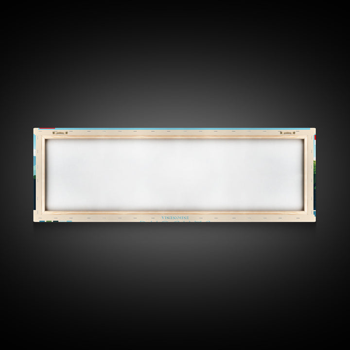 Panoramic Travel Poster Bandung, Indonesia Canvas Print, Bandung, Indonesia Painting, Indonesia Art, Bandung Travel Art, Guest Room Painting