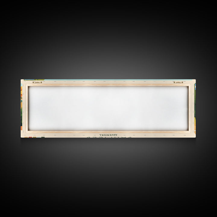 Banfield, Argentina Panoramic Travel Poster Canvas Print, Banfield, Argentina Painting, Argentina Art, Banfield Panoramic Travel Art, Travel Painting