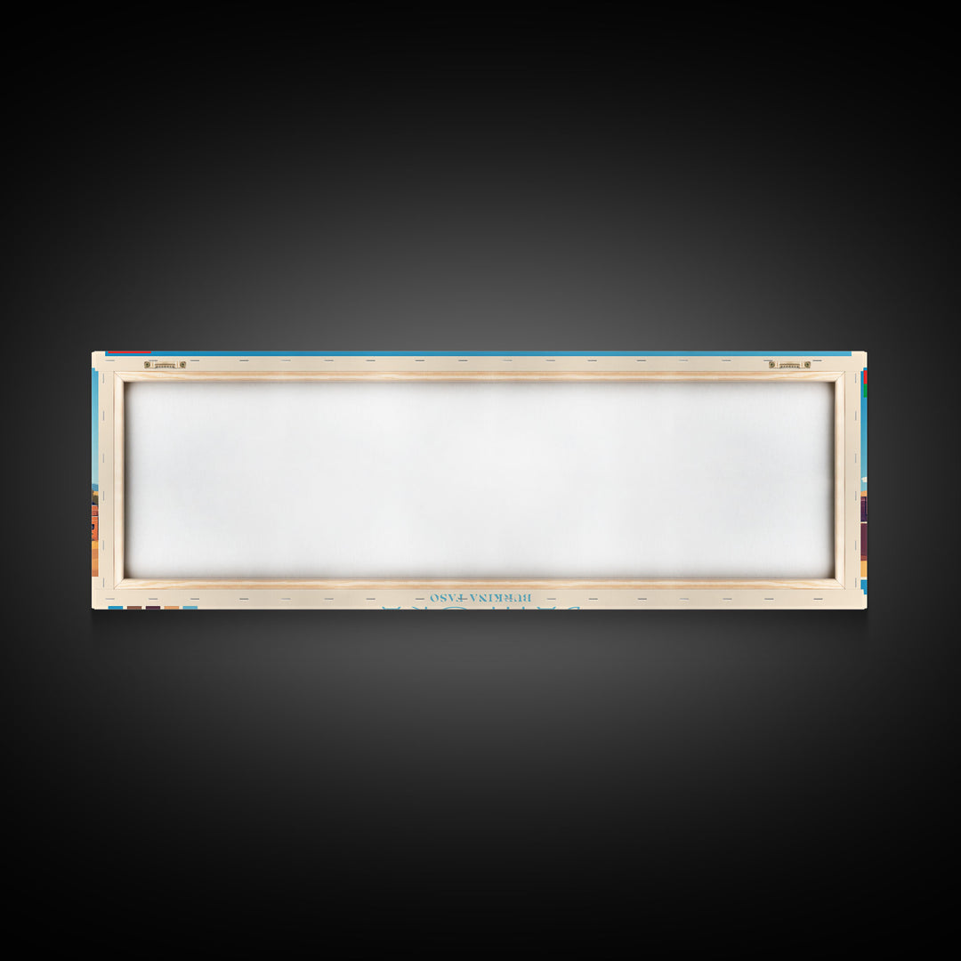 Banfora, Burkina Faso Panoramic Travel Poster Canvas Print, Banfora, Burkina Faso Painting, Burkina Faso Art, Banfora Travel Art, Guest Room Painting