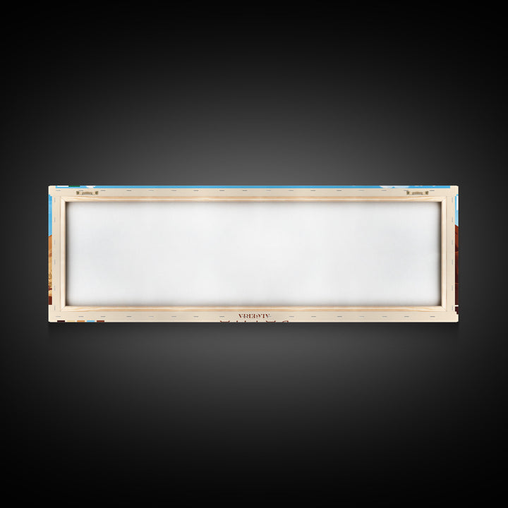 Batna, Algeria Panoramic Travel Poster Canvas Print, Batna, Algeria Painting, Algeria Art, Batna Panoramic Travel Art, Travel Painting