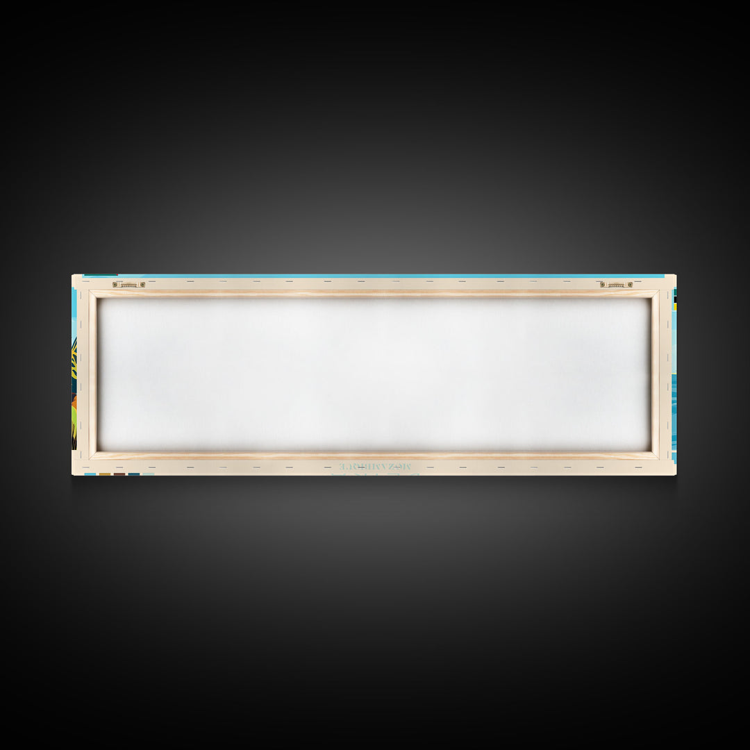 Beira, Mozambique Panoramic Travel Poster Canvas Print, Beira, Mozambique Painting, Mozambique Art, Beira Travel Art, Living Room Painting