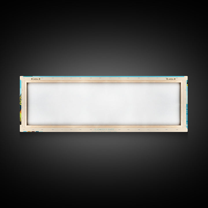 Beira, Mozambique Panoramic Travel Poster Canvas Print, Beira, Mozambique Painting, Mozambique Art, Beira Travel Art, Living Room Painting