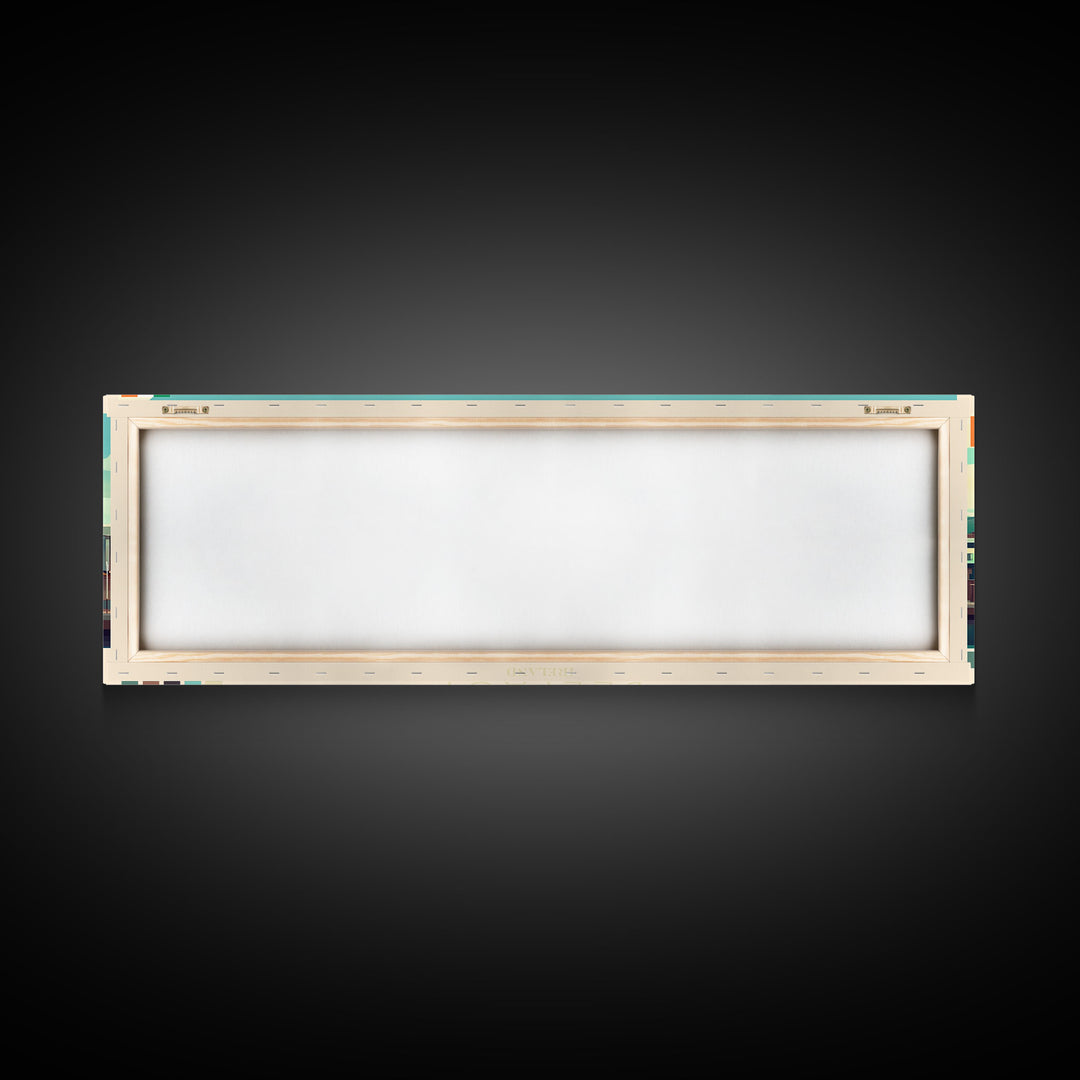 Belfast, Ireland Travel Poster Panoramic Canvas Print, Belfast, Ireland Painting, Ireland Art, Belfast Travel Art, Guest Room Painting