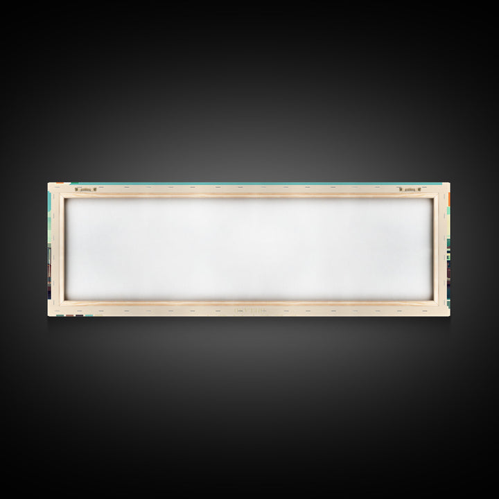 Belfast, Ireland Travel Poster Panoramic Canvas Print, Belfast, Ireland Painting, Ireland Art, Belfast Travel Art, Guest Room Painting