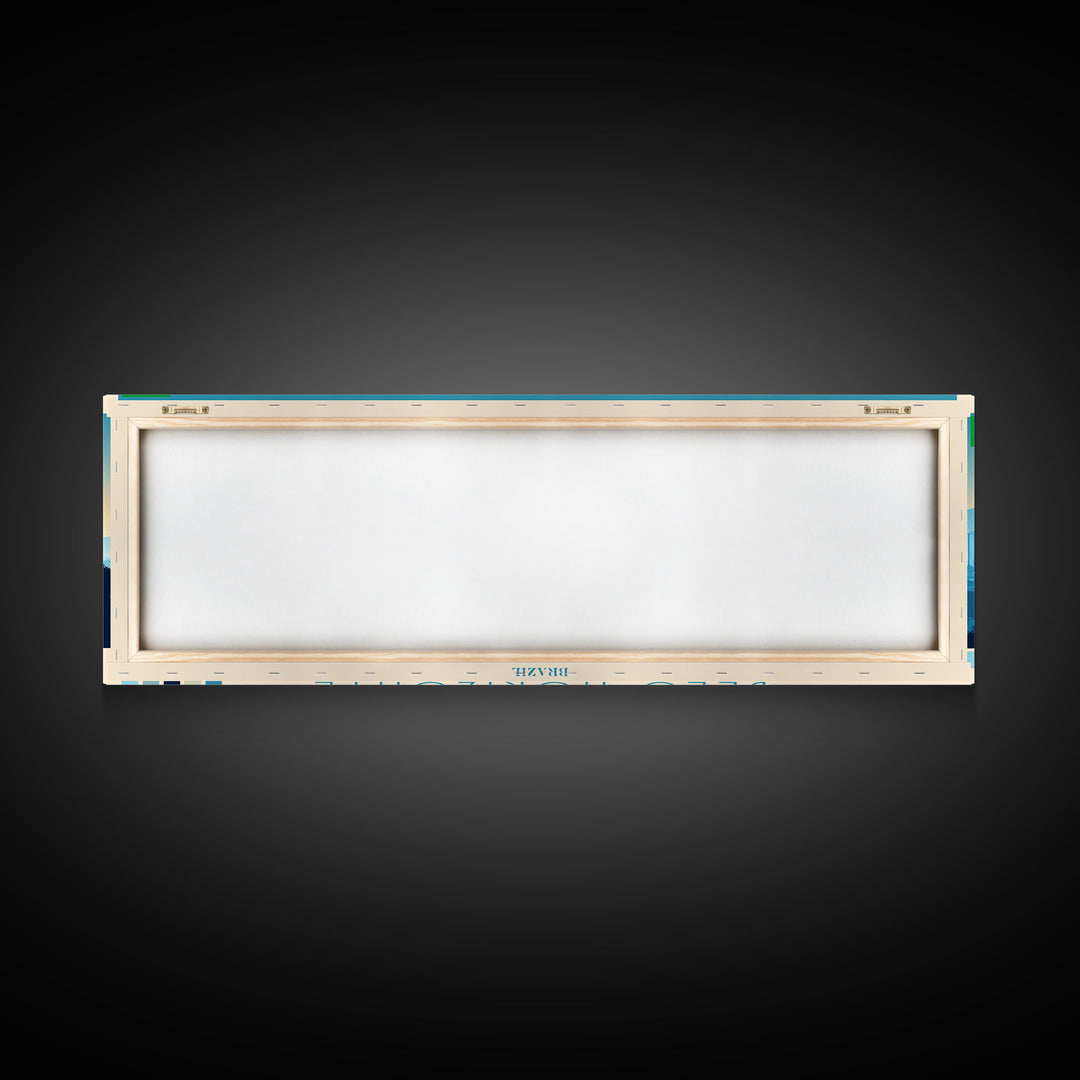 Belo Horizonte, Brazil Panoramic Travel Poster Canvas Print, Belo Horizonte, Brazil Painting, Brazil Art, Belo Horizonte Travel Art, Guest Room Painting