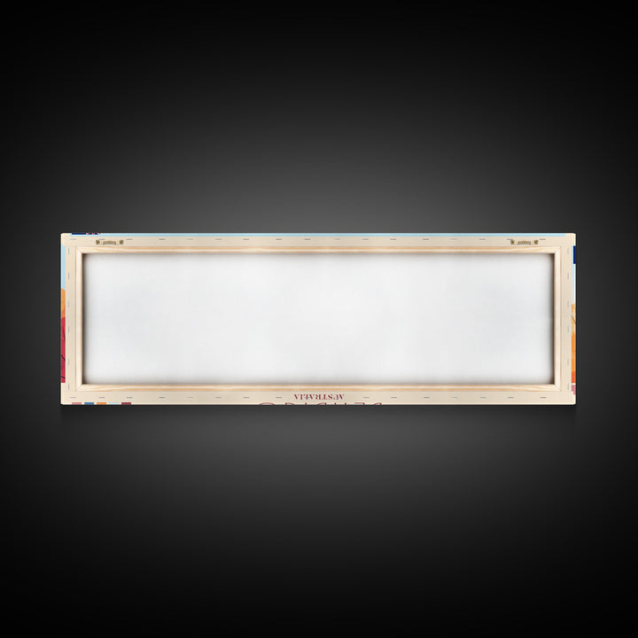 Panoramic Travel Poster Bendigo, Australia Canvas Print, Bendigo, Australia Painting, Australia Art, Bendigo Travel Art, Guest Room Painting