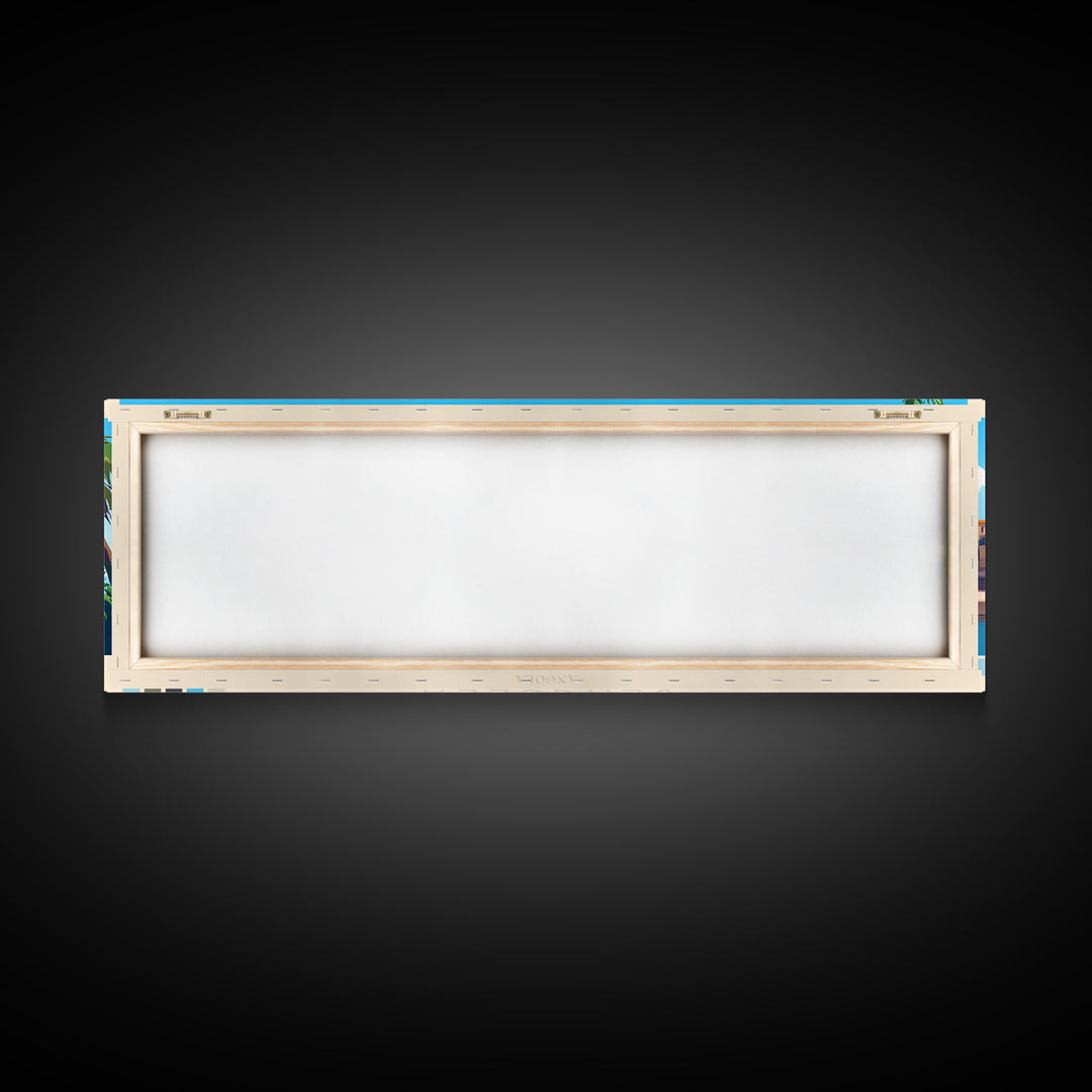 Benguela, Angola Panoramic Travel Poster Canvas Print, Benguela, Angola Painting, Angola Art, Benguela Panoramic Travel Art, Travel Painting