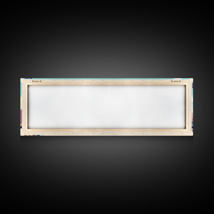 Birmingham, England Travel Poster Panoramic Canvas Print, Birmingham, England Painting, England Art, Birmingham Travel Art, Guest Room Painting