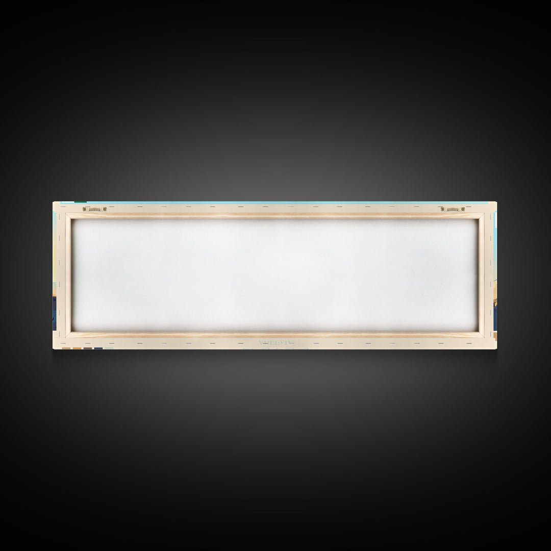 Panoramic Travel Poster Blida, Algeria Canvas Print, Blida, Algeria Painting, Algeria Art, Blida Travel Art, Guest Room Painting