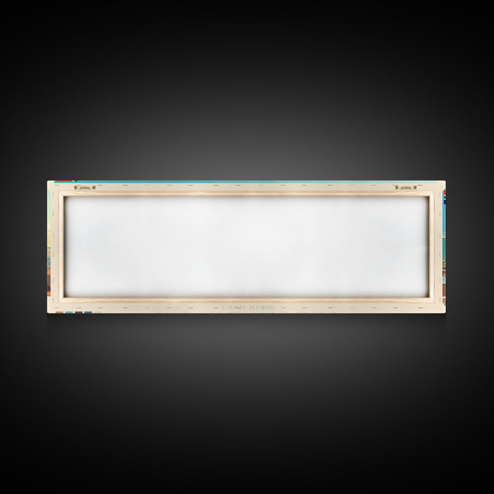 Bloemfontein, South Africa Panoramic Travel Poster Canvas Print, Bloemfontein, South Africa Painting, South Africa Art, Bloemfontein Panoramic Travel Art, Travel Painting