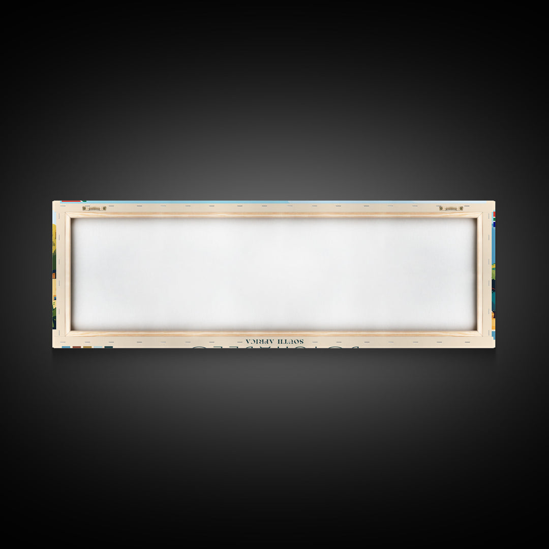 Botshabelo, South Africa Travel Poster Panoramic Canvas Print, Botshabelo, South Africa Painting, South Africa Art, Botshabelo Travel Art, Guest Room Painting