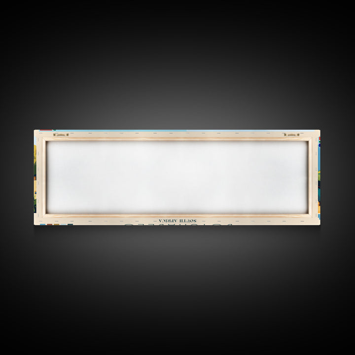 Botshabelo, South Africa Travel Poster Panoramic Canvas Print, Botshabelo, South Africa Painting, South Africa Art, Botshabelo Travel Art, Guest Room Painting