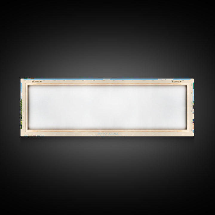 Bouake, Ivory Coast Panoramic Travel Poster Canvas Print, Bouake, Ivory Coast Painting, Ivory Coast Art, Bouake Panoramic Travel Art, Travel Painting