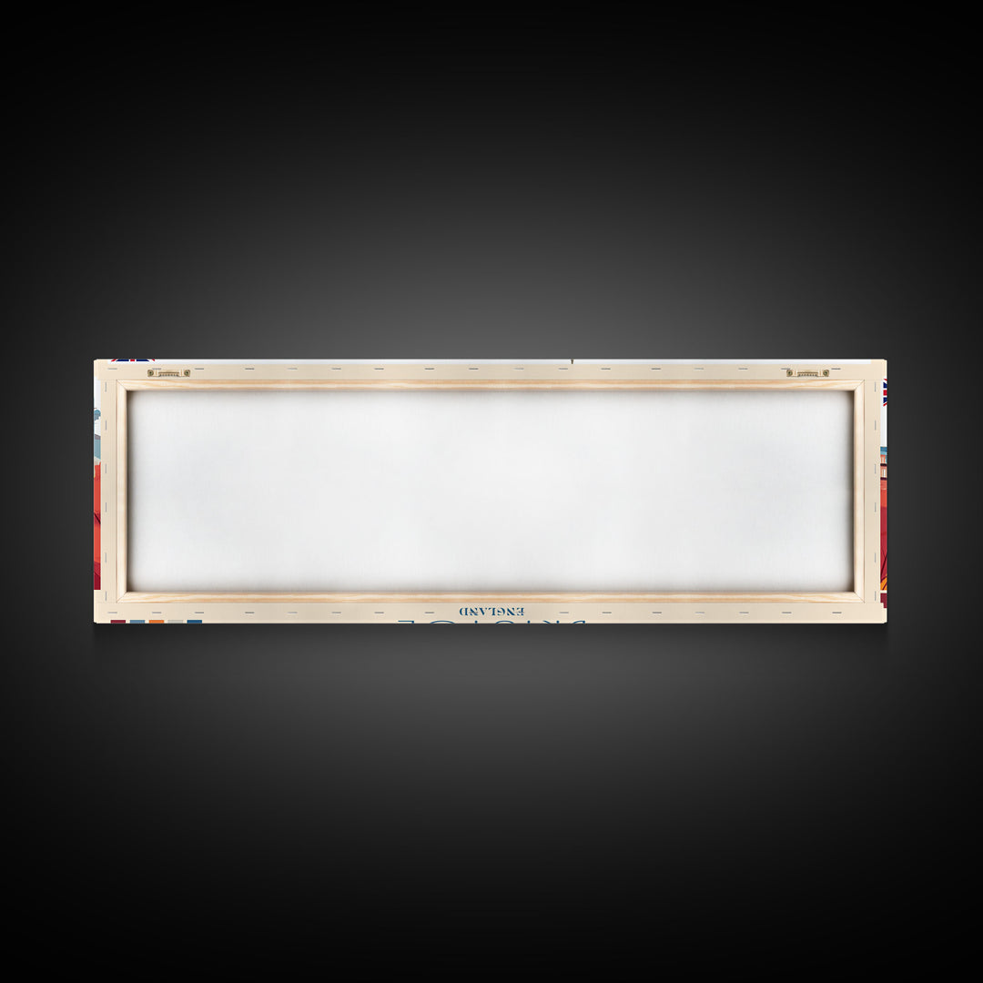 Bristol, England Panoramic Travel Poster Canvas Print, Bristol, England Painting, England Art, Bristol Panoramic Travel Art, Travel Painting