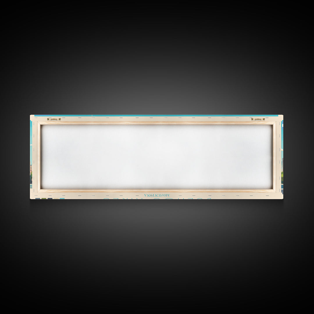 Buenos Aires, Argentina Panoramic Travel Poster Canvas Print, Buenos Aires, Argentina Painting, Argentina Art, Buenos Aires Panoramic Travel Art, Travel Painting