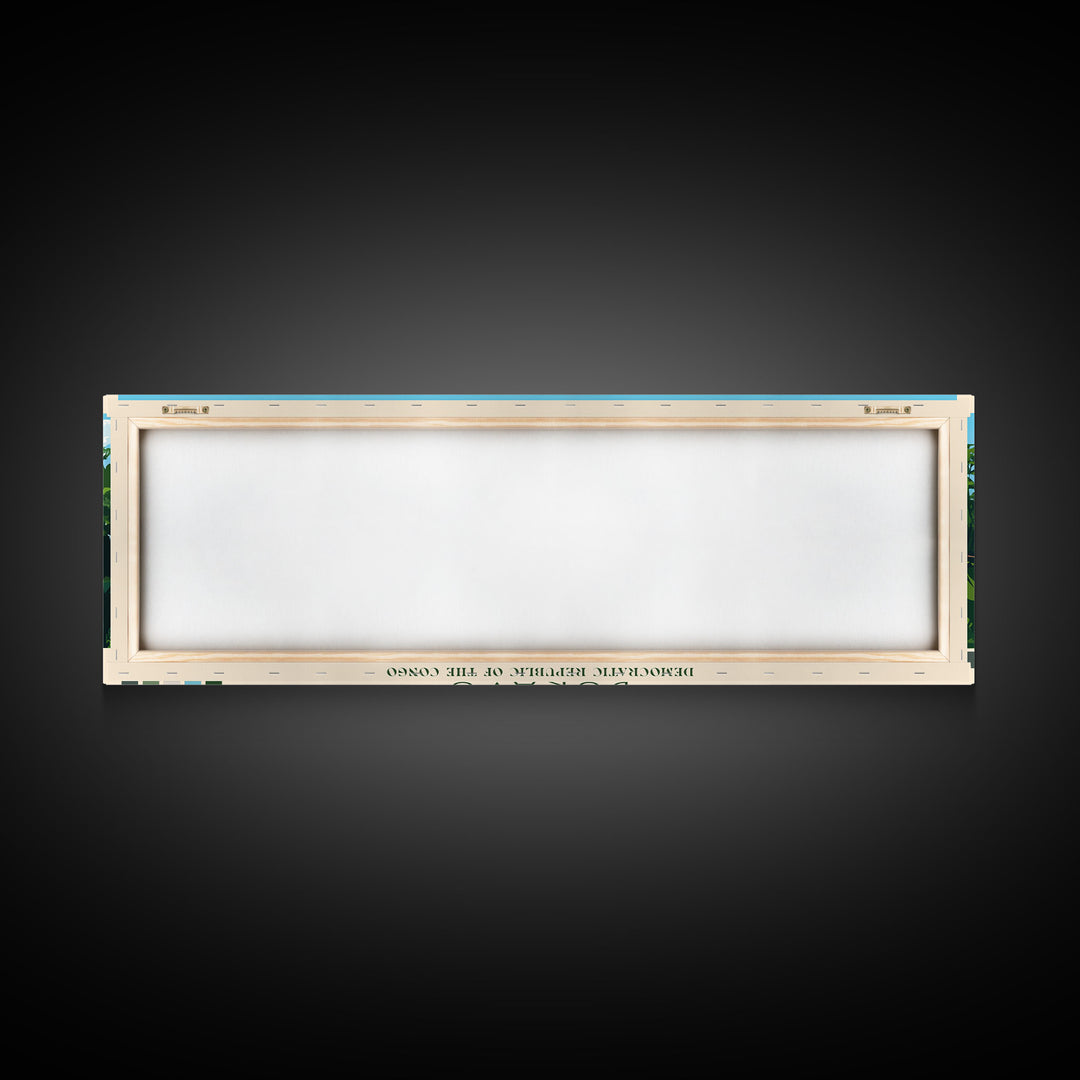 Bukavu, Congo Panoramic Travel Poster Canvas Print, Bukavu, Congo Painting, Congo Art, Bukavu Travel Art, Living Room Painting