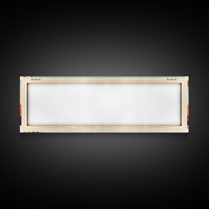 Calgary, Canada Panoramic Travel Poster Canvas Print, Calgary, Canada Painting, Canada Art, Calgary Travel Art, Living Room Painting