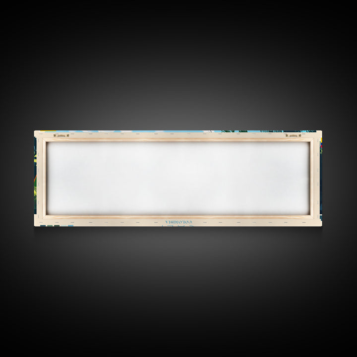Cali, Colombia Travel Poster Panoramic Canvas Print, Cali, Colombia Painting, Colombia Art, Cali Travel Art, Guest Room Painting