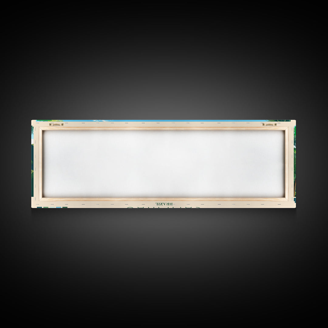 Campinas, Brazil Travel Poster Panoramic Canvas Print, Campinas, Brazil Painting, Brazil Art, Campinas Travel Art, Guest Room Painting