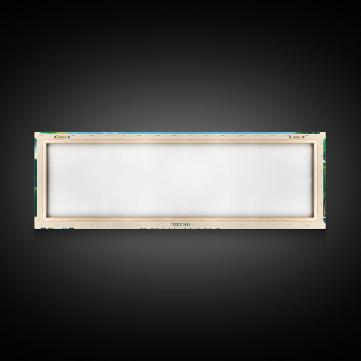 Campinas, Brazil Travel Poster Panoramic Canvas Print, Campinas, Brazil Painting, Brazil Art, Campinas Travel Art, Guest Room Painting