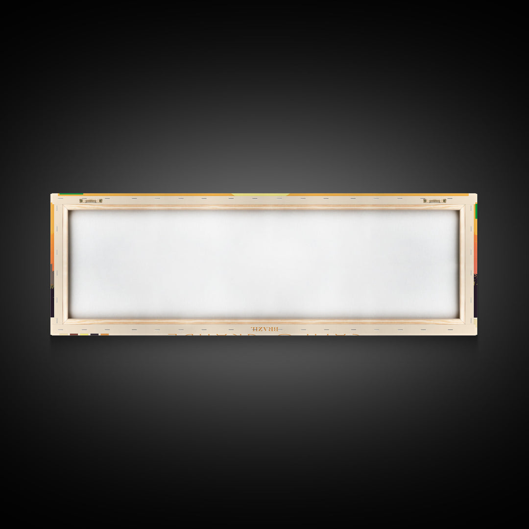 Campo Grande, Brazil Panoramic Travel Poster Canvas Print, Campo Grande, Brazil Painting, Brazil Art, Campo Grande Panoramic Travel Art, Travel Painting