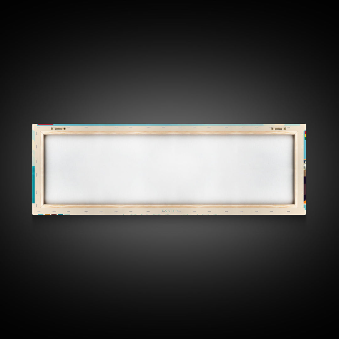 Cape Coast, Ghana Panoramic Travel Poster Canvas Print, Cape Coast, Ghana Painting, Ghana Art, Cape Coast Panoramic Travel Art, Travel Painting