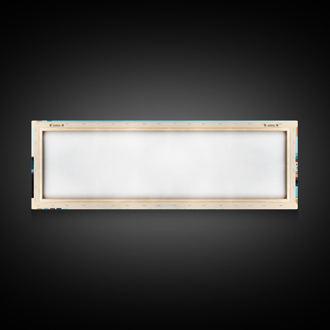 Carrickfergus, Ireland Panoramic Travel Poster Canvas Print, Carrickfergus, Ireland Painting, Ireland Art, Carrickfergus Panoramic Travel Art, Travel Painting