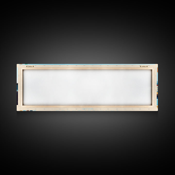 Carrickfergus, Ireland Panoramic Travel Poster Canvas Print, Carrickfergus, Ireland Painting, Ireland Art, Carrickfergus Panoramic Travel Art, Travel Painting