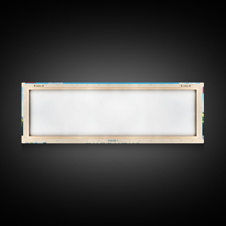 Changsha, China Panoramic Travel Poster Canvas Print, Changsha, China Painting, China Art, Changsha Travel Art, Living Room Painting