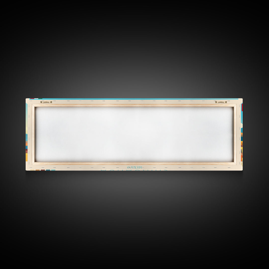 Chihuahua, Mexico Panoramic Travel Poster Canvas Print, Chihuahua, Mexico Painting, Mexico Art, Chihuahua Panoramic Travel Art, Travel Painting