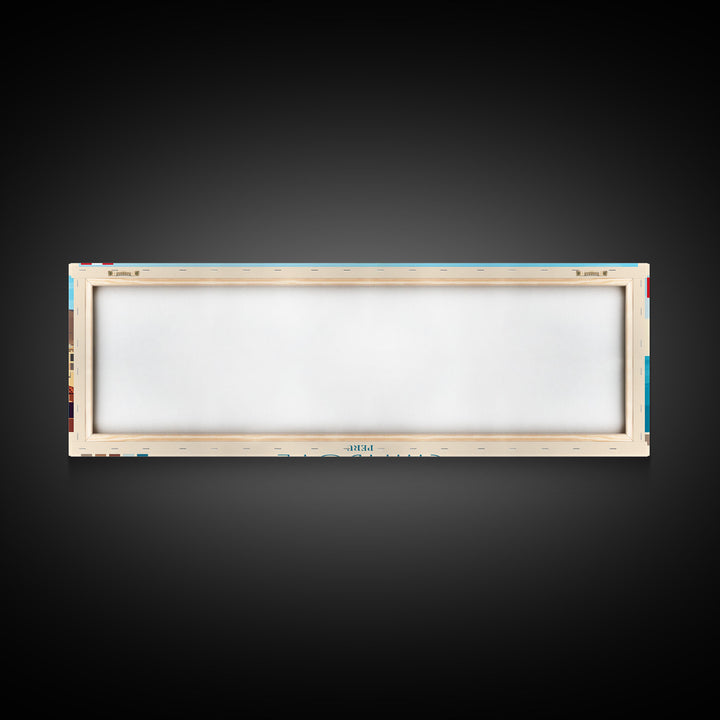 Chimbote, Peru Panoramic Travel Poster Canvas Print, Chimbote, Peru Painting, Peru Art, Chimbote Travel Art, Living Room Painting