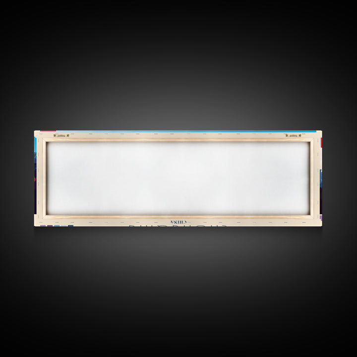 Chongqing, China Panoramic Travel Poster Canvas Print, Chongqing, China Painting, China Art, Chongqing Travel Art, Guest Room Painting