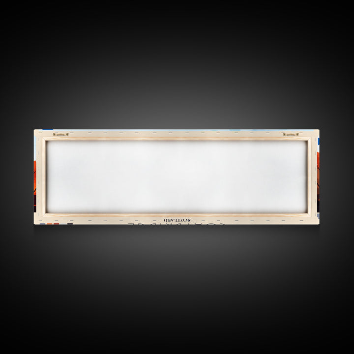 Coatbridge, Scotland Panoramic Travel Poster Canvas Print, Coatbridge, Scotland Painting, Scotland Art, Coatbridge Panoramic Travel Art, Travel Painting