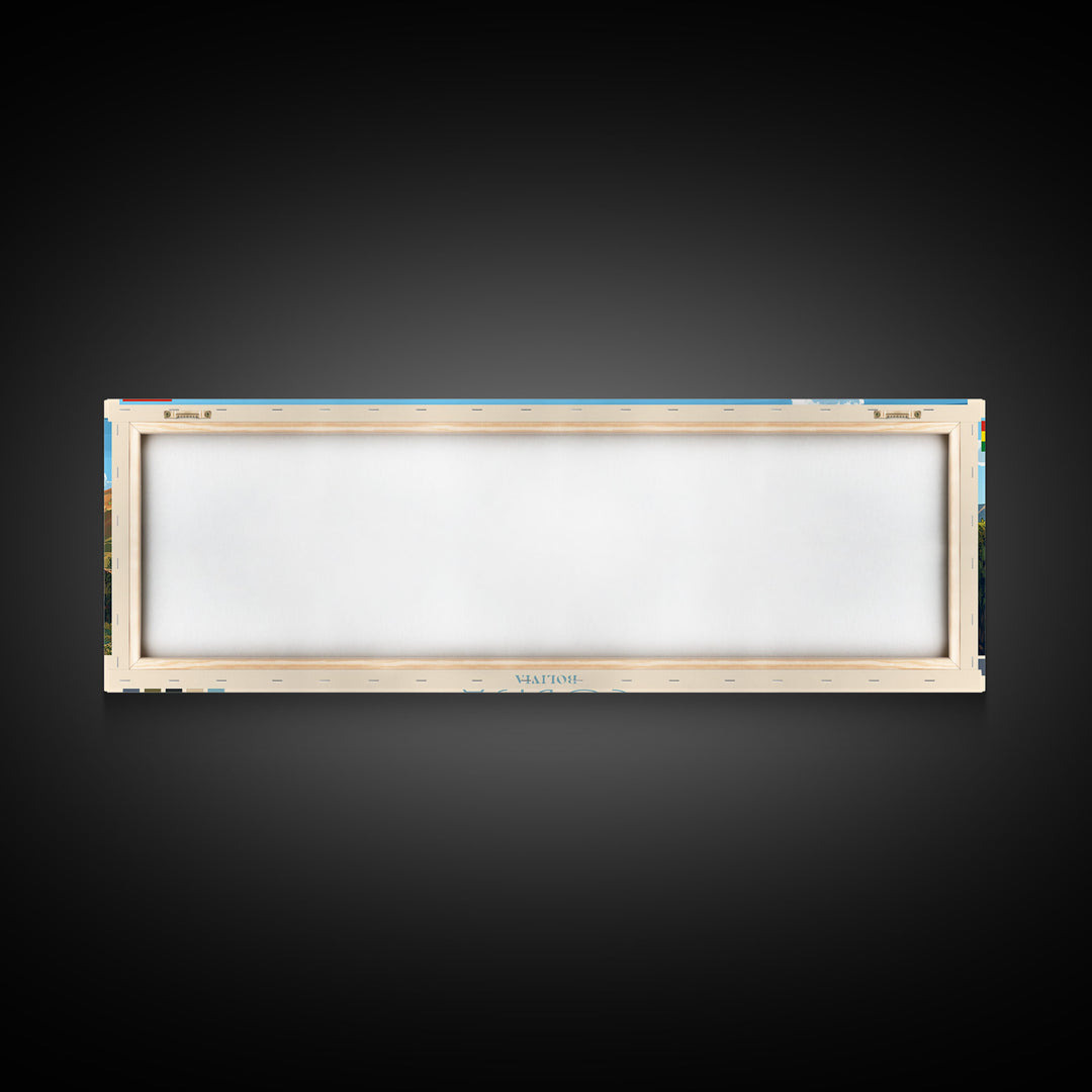 Cobija, Bolivia Panoramic Travel Poster Canvas Print, Cobija, Bolivia Painting, Bolivia Art, Cobija Travel Art, Guest Room Painting