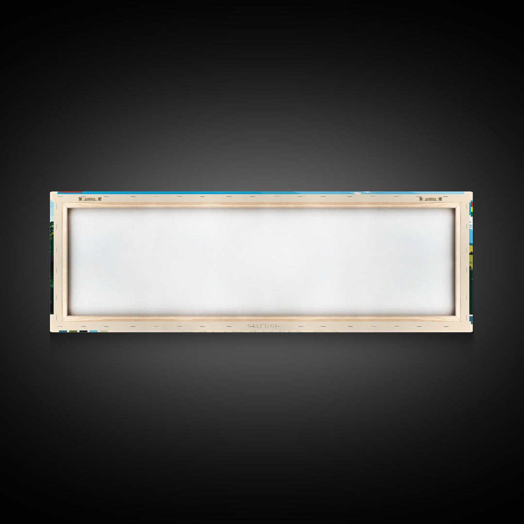 Cochabamba, Bolivia Panoramic Travel Poster Canvas Print, Cochabamba, Bolivia Painting, Bolivia Art, Cochabamba Travel Art, Living Room Painting