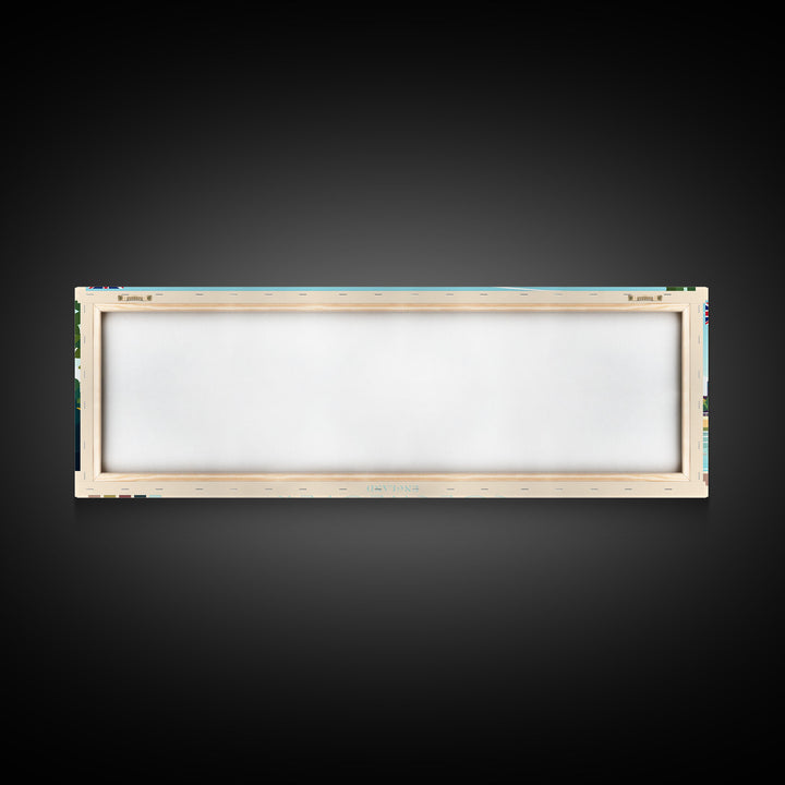 Colchester, England Travel Poster Panoramic Canvas Print, Colchester, England Painting, England Art, Colchester Travel Art, Guest Room Painting