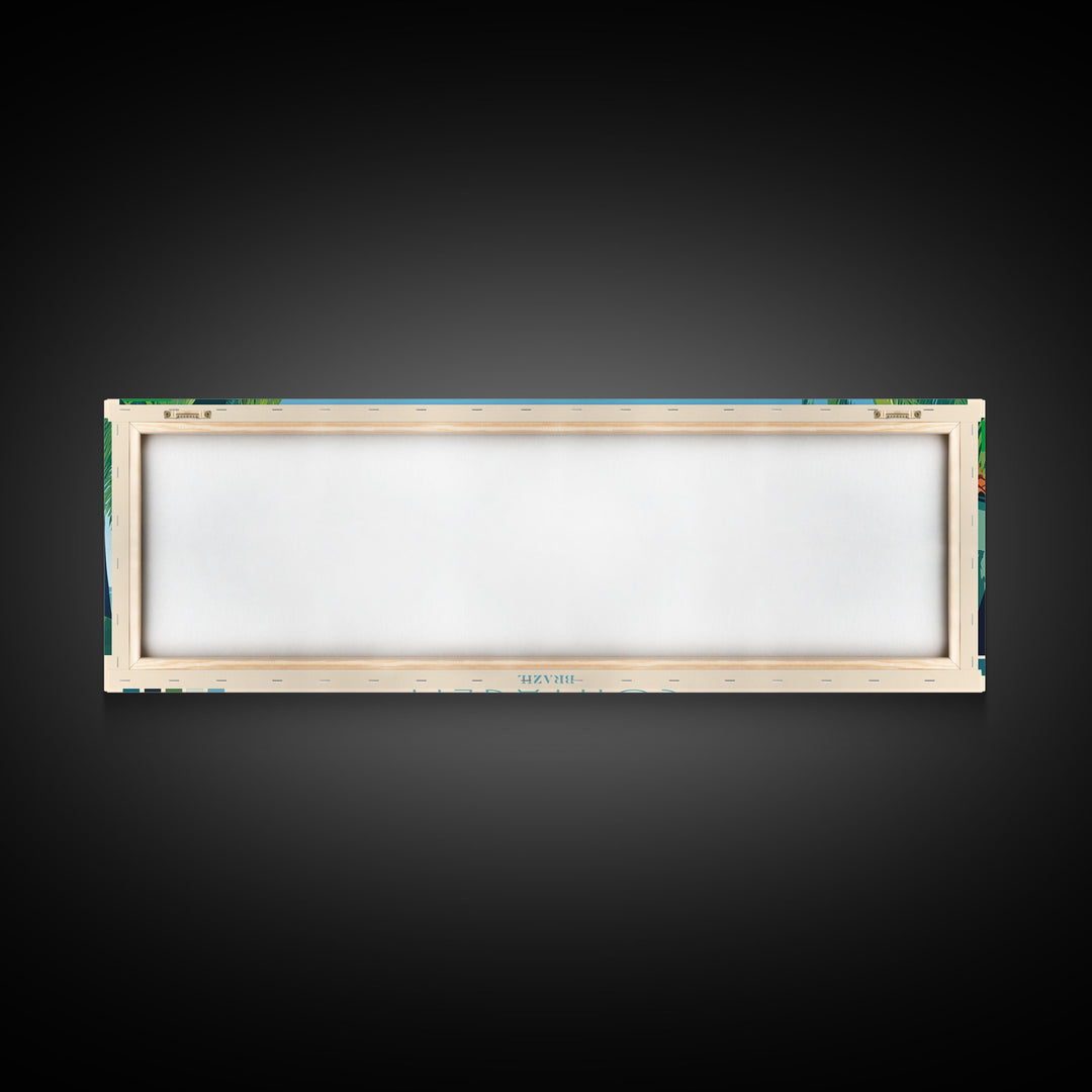 Contagem, Brazil Panoramic Travel Poster Canvas Print, Contagem, Brazil Painting, Brazil Art, Contagem Travel Art, Guest Room Painting