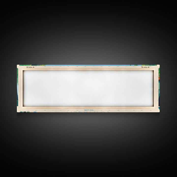Contagem, Brazil Panoramic Travel Poster Canvas Print, Contagem, Brazil Painting, Brazil Art, Contagem Travel Art, Guest Room Painting