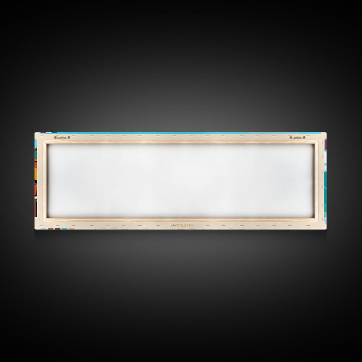 Cuautitlan Izcalli, Mexico Panoramic Travel Poster Canvas Print, Cuautitlan Izcalli, Mexico Painting, Mexico Art, Cuautitlan Izcalli Panoramic Travel Art, Travel Painting