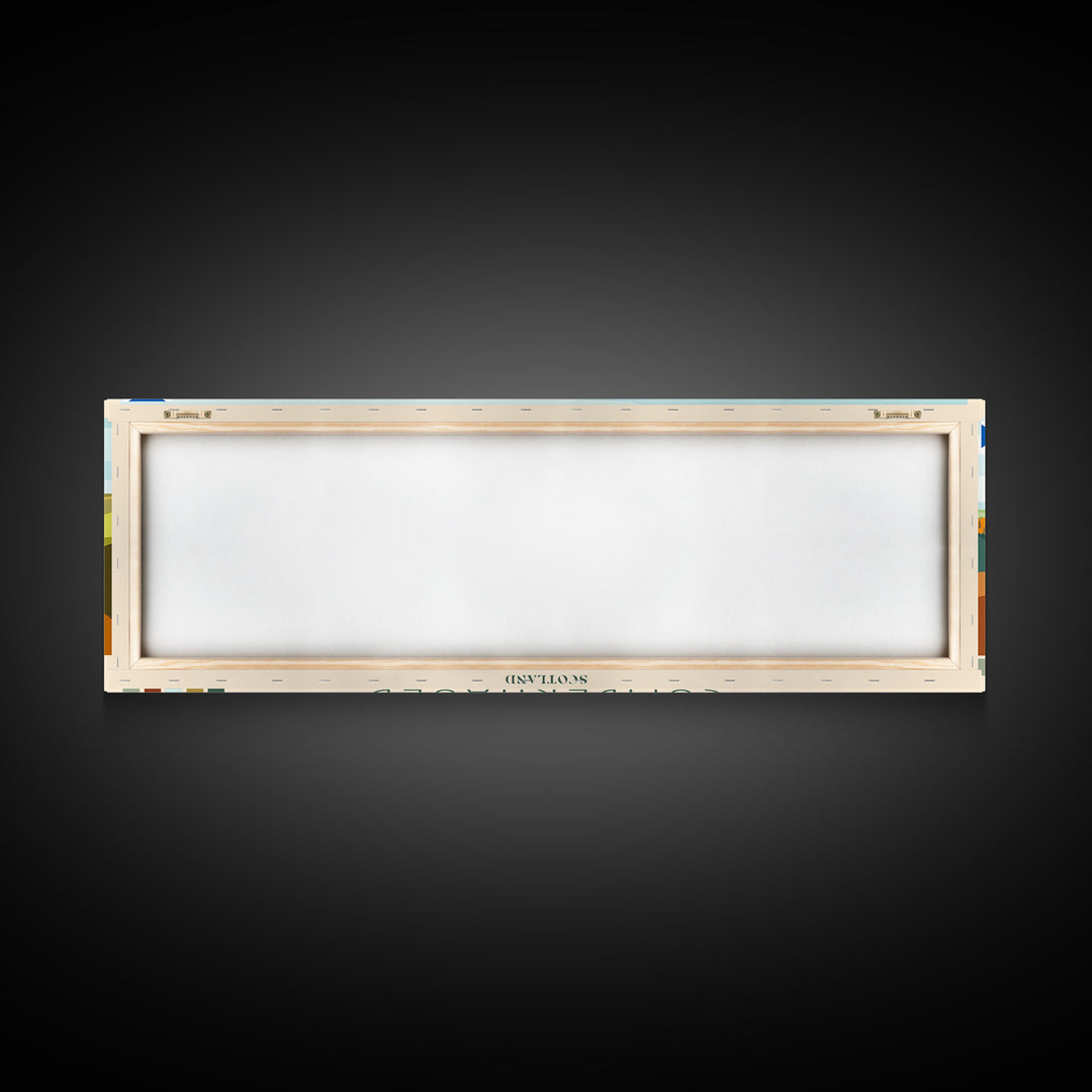 Cumbernauld, Scotland Panoramic Travel Poster Canvas Print, Cumbernauld, Scotland Painting, Scotland Art, Cumbernauld Travel Art, Guest Room Painting