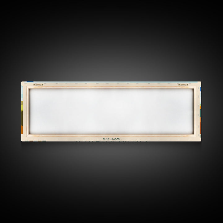 Cumbernauld, Scotland Panoramic Travel Poster Canvas Print, Cumbernauld, Scotland Painting, Scotland Art, Cumbernauld Travel Art, Guest Room Painting