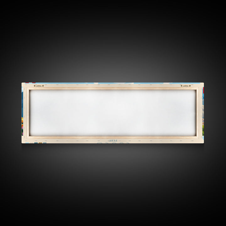 Cusco, Peru Travel Poster Panoramic Canvas Print, Cusco, Peru Painting, Peru Art, Cusco Travel Art, Guest Room Painting