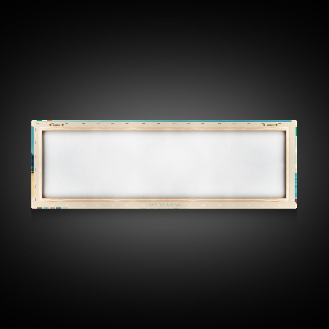 Daloa, Ivory Coast Panoramic Travel Poster Canvas Print, Daloa, Ivory Coast Painting, Ivory Coast Art, Daloa Panoramic Travel Art, Travel Painting