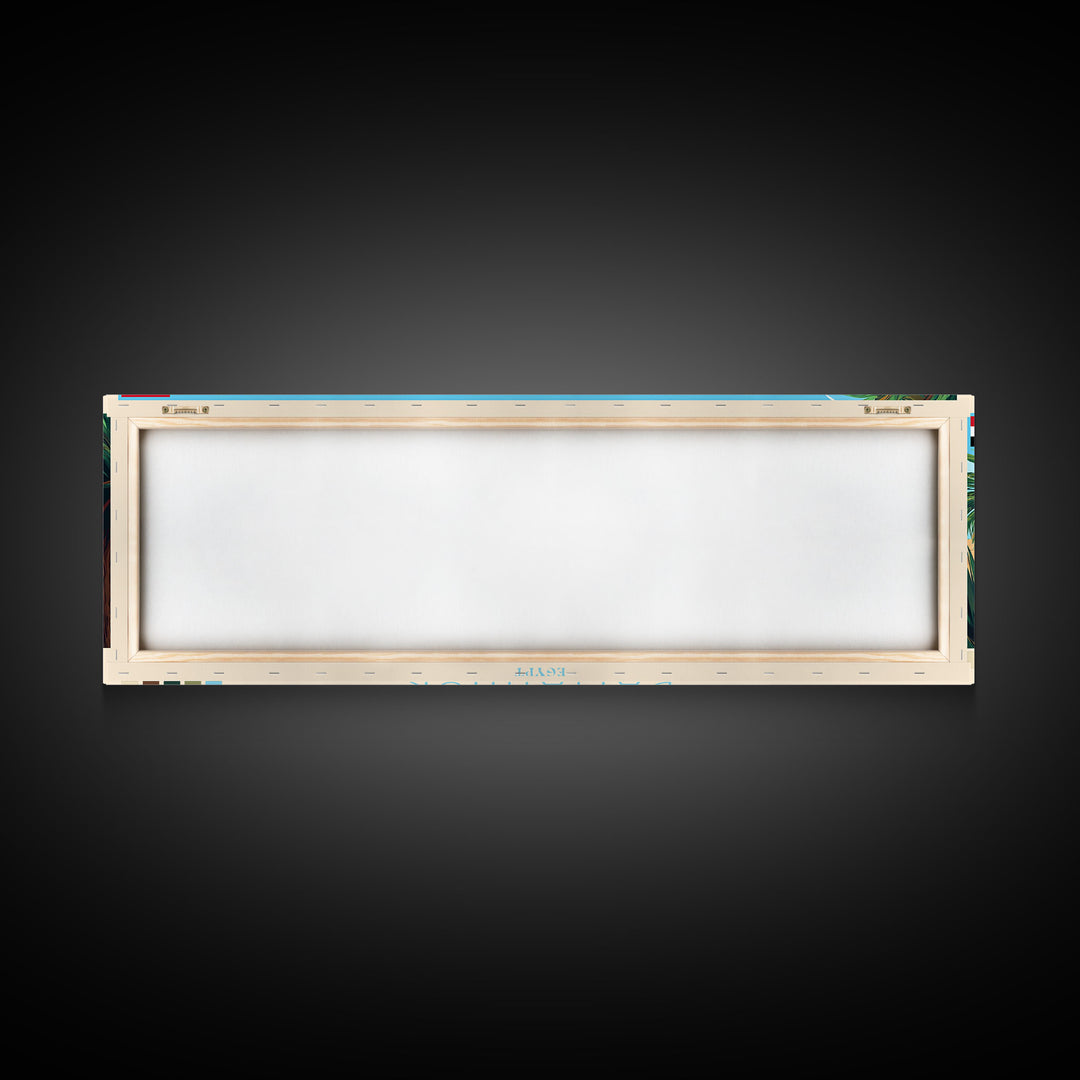 Damanhur, Egypt Panoramic Travel Poster Canvas Print, Damanhur, Egypt Painting, Egypt Art, Damanhur Travel Art, Guest Room Painting