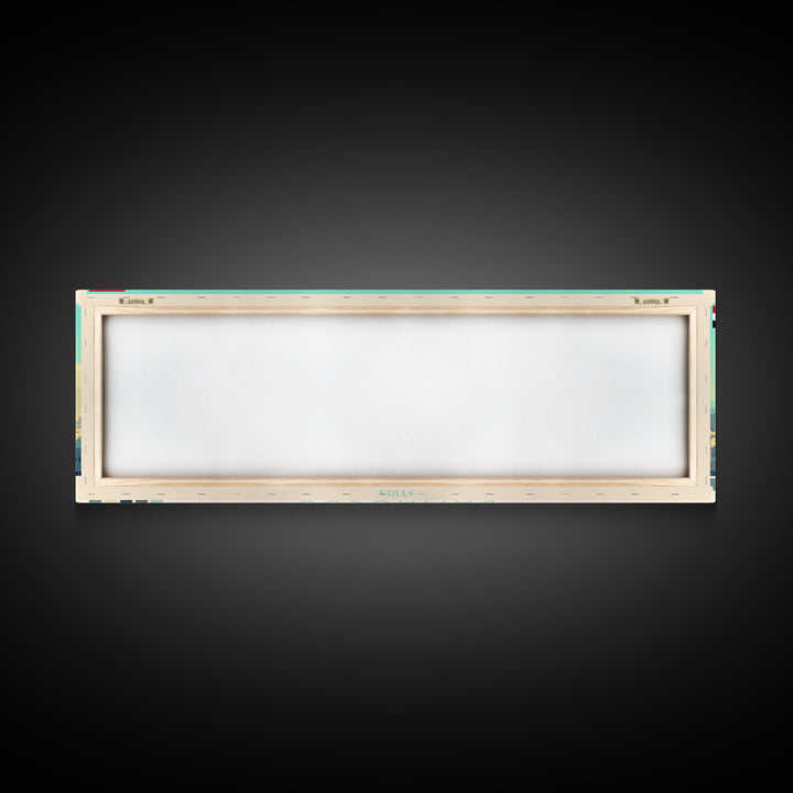 Panoramic Travel Poster Damascus, Syria Canvas Print, Damascus, Syria Painting, Syria Art, Damascus Travel Art, Guest Room Painting