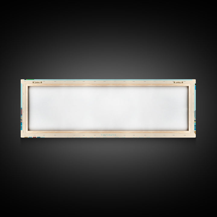 Dar es Salaam, Tanzania Panoramic Travel Poster Canvas Print, Dar es Salaam, Tanzania Painting, Tanzania Art, Dar es Salaam Travel Art, Living Room Painting