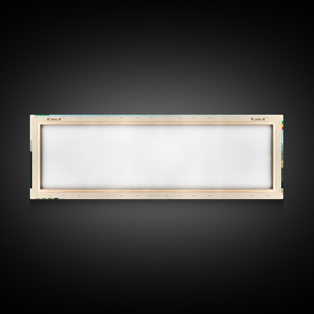 Dessie, Ethiopia Panoramic Travel Poster Canvas Print, Dessie, Ethiopia Painting, Ethiopia Art, Dessie Panoramic Travel Art, Travel Painting