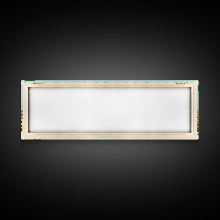 Dhaka, Bangladesh Panoramic Travel Poster Canvas Print, Dhaka, Bangladesh Painting, Bangladesh Art, Dhaka Travel Art, Guest Room Painting