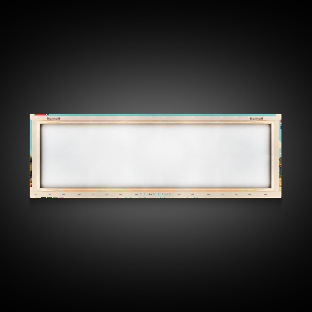 Diepsloot, South Africa Panoramic Travel Poster Canvas Print, Diepsloot, South Africa Painting, South Africa Art, Diepsloot Travel Art, Living Room Painting