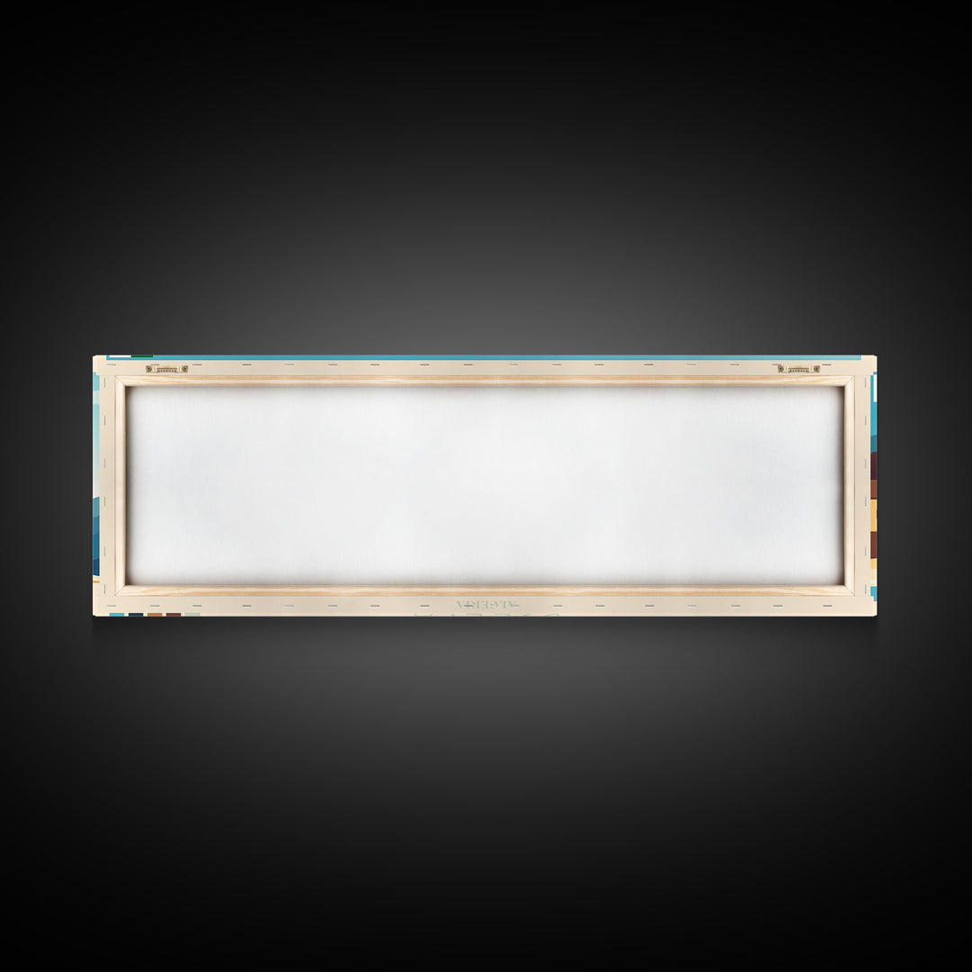 Djelfa, Algeria Panoramic Travel Poster Canvas Print, Djelfa, Algeria Painting, Algeria Art, Djelfa Panoramic Travel Art, Travel Painting